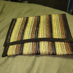 Vintage rattan clutch purse